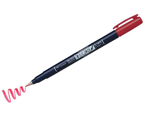 Tombow Fudenosuke Color Brush Pen  Red