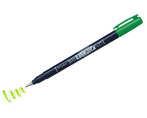 Tombow Fudenosuke Color Brush Pen  Green