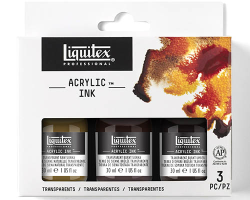 Liquitex Professional Acrylic Ink  30mL 3-Pack  Transparent Colours