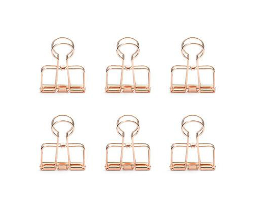 Kikkerland Copper Wire Clips  Set of 6