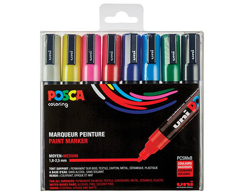 Posca Paint Markers  Medium Tip  Set of 8