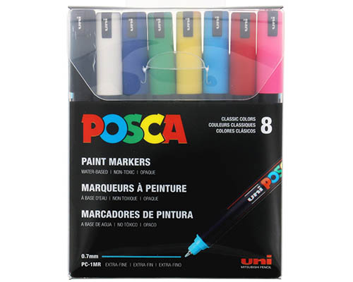 POSCA paint marker  Ultra-Fine Tip  Set of 8