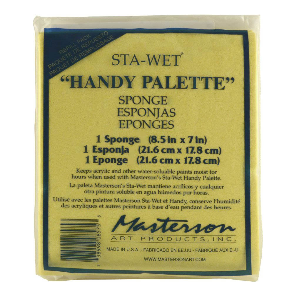 Masterson Sta-Wet "Handy Palette" Sponge Refill – 1 Sponge – 8.5 x 7 in.