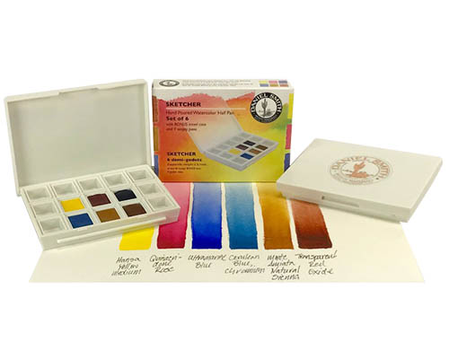 Daniel Smith  Hand Poured Watercolor Half Pan Set  Sketcher Set  6 Colours