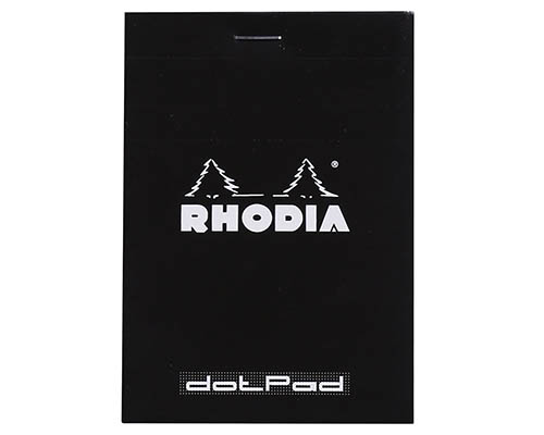 Rhodia Pad – Black – Dot –  8.5 x 12 cm