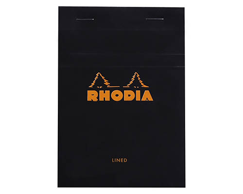 Rhodia Pad –  Black – Lined – 4.1 x 5.8 in.