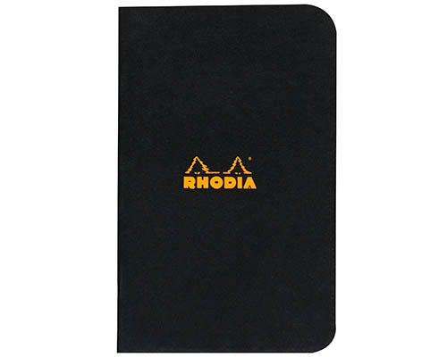 Rhodia Notebook – Black – Grid – 7.5 x 12 cm