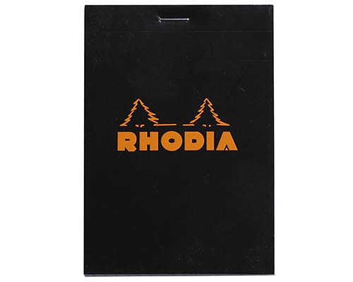 Rhodia Pad –  Black – Grid – 8.5 x 12 cm