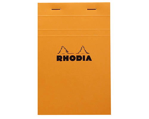Rhodia Pad –  Classic Orange – Grid – 11 x 17 cm