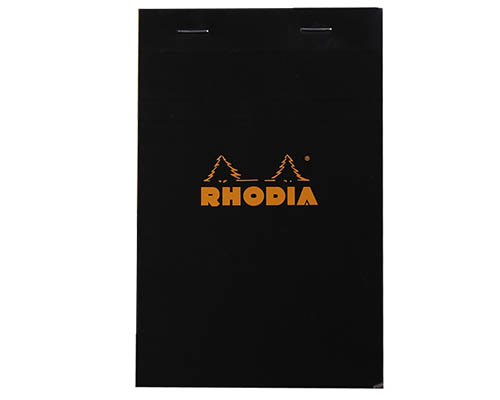 Rhodia Pad – Black – Lined – 11 x 17 cm