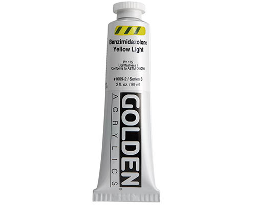 Golden Heavy Body Acrylics  2oz  Benzimidazolone Yellow Light