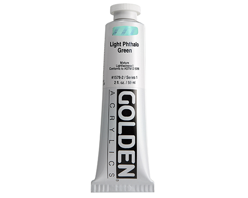 Golden Heavy Body Acrylics  2oz  Light Phthalo Green