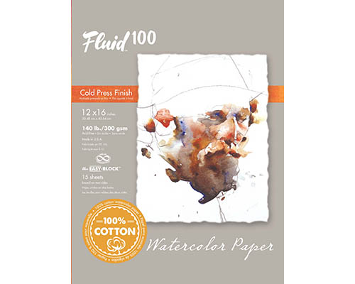 Fluid 100 Watercolour Block – 140lb – Cold Press –12 x16 in.