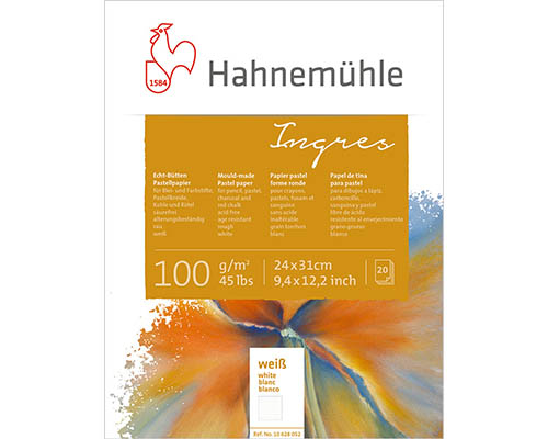 Hahnemühle Ingres Pad – 9 x 12 in. – 20 White Sheets