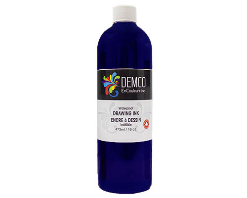 Demco Drawing Ink  473mL (16oz)  Dark Blue