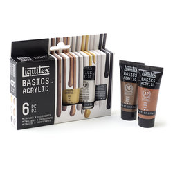 Liquitex BASICS Acrylics - Metallic Iridescent Set of 6