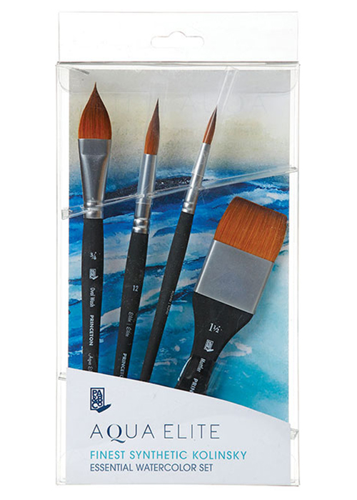 Princeton Aqua Elite Pro Watercolour Brushes - Box Set of 4