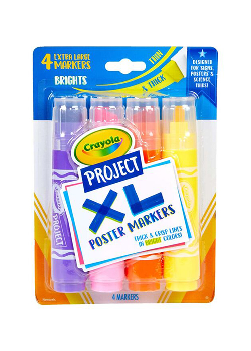 Crayola XL Poster Markers - Bright Pack of 4