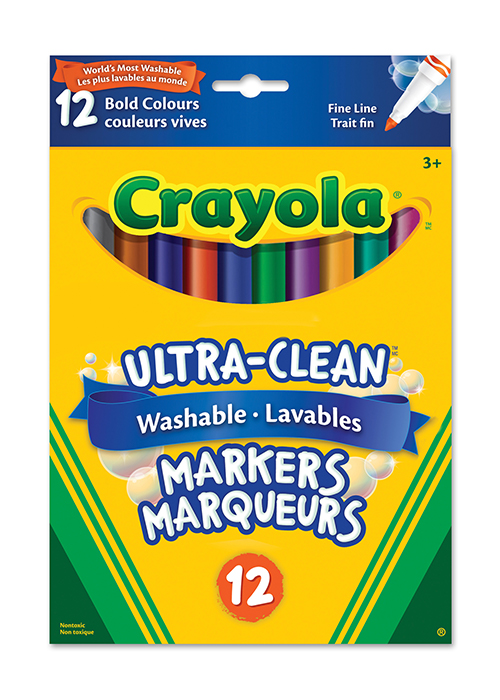Crayola Bold Ultra-clean Markers - 12 Pack Fine