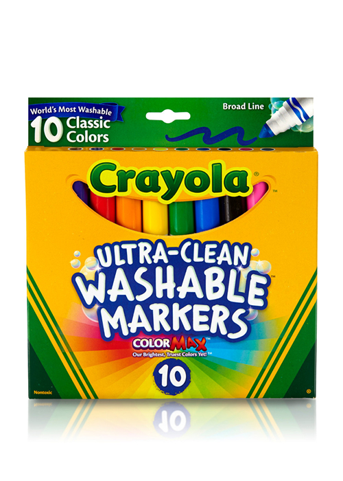 Crayola Classic Ultra Clean Markers - 10 Pack Broad