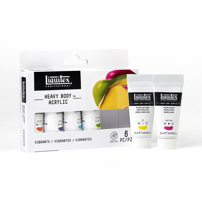 Liquitex Heavy Body Acrylics - Vibrants - 6 x 22ml Set 