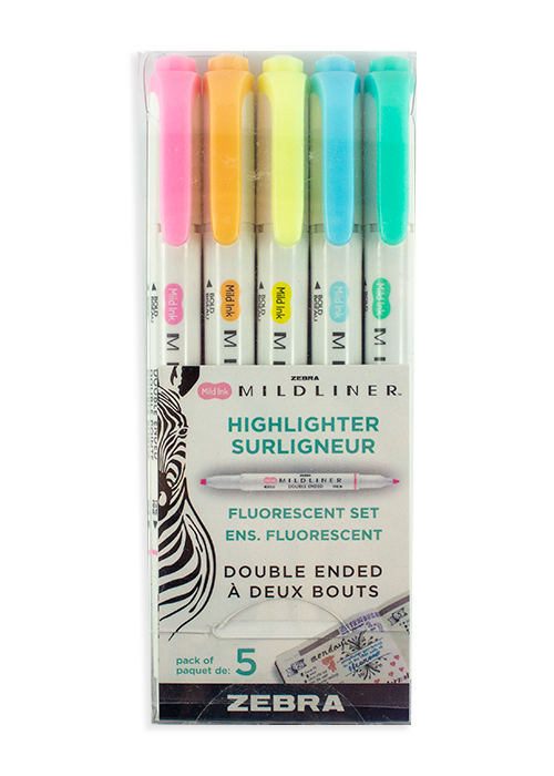 Zebra Midliner - Mild & Fluorescent Set of 5