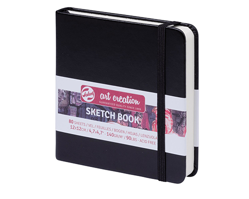 Talens Art Creation Sketchbook - Black - 4.7 x 4.7" - Square