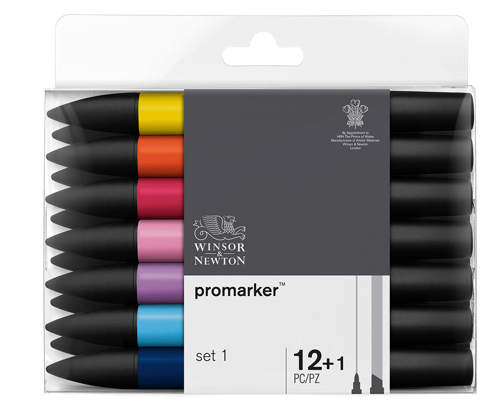 Winsor & Newton Promarker Set of 12+1 - Set #1