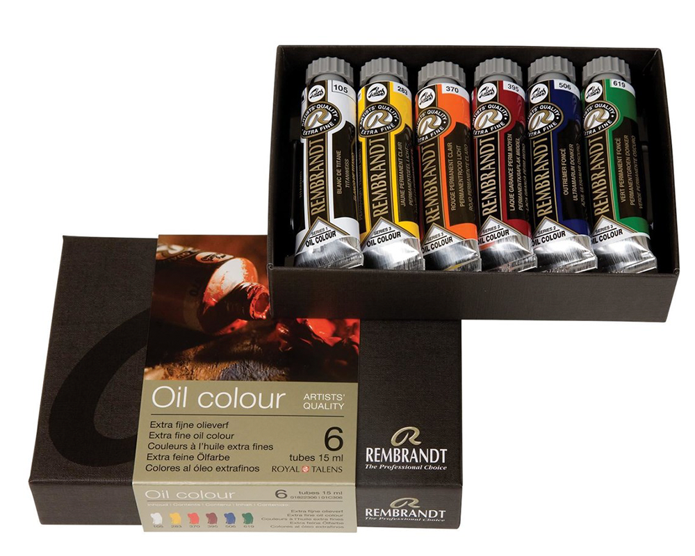 Rembrandt Artists' Oil Paints - Starter Set of 6 x 15mL 