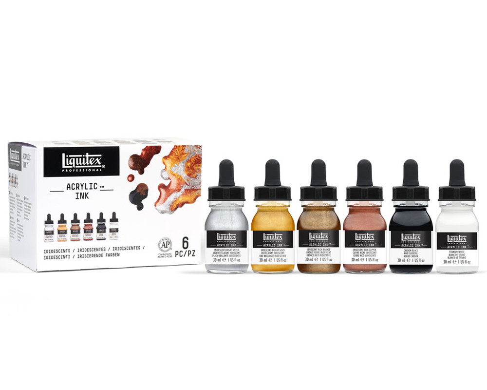 Liquitex Professional Acrylic Inks -  Metallics Set of 6