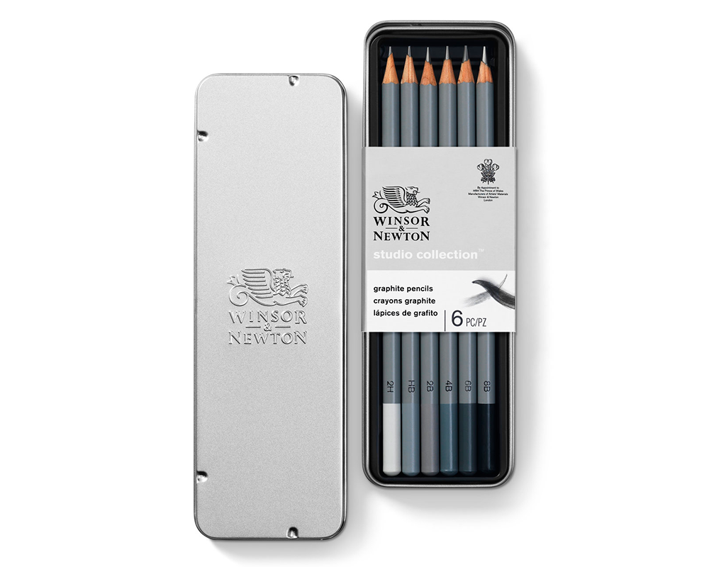 Winsor & Newton Studio Collection Graphite Pencil Tin - Set of 6