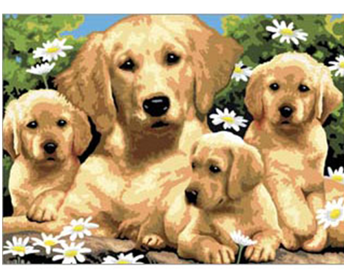 Royal & Langnickel Paint By Number Junior - Golden Retriever Puppies
