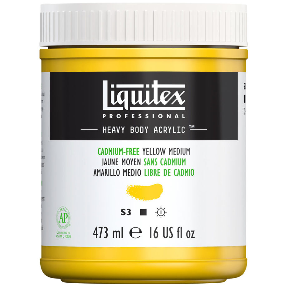 Liquitex Heavy Body Cadium Free Yellow Medium - 16OZ