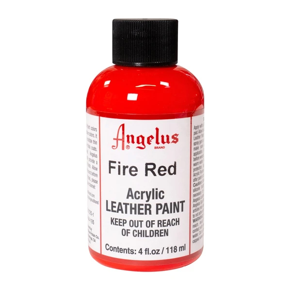 Angelus Acrylic  - Fire Red Leather Paint - 4OZ
