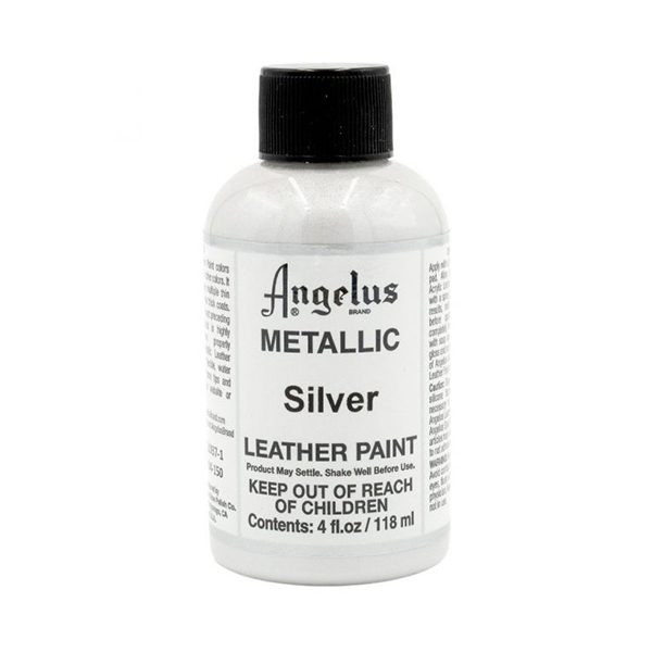 Angelus Acrylic - Silver Leather Paint - 4OZ