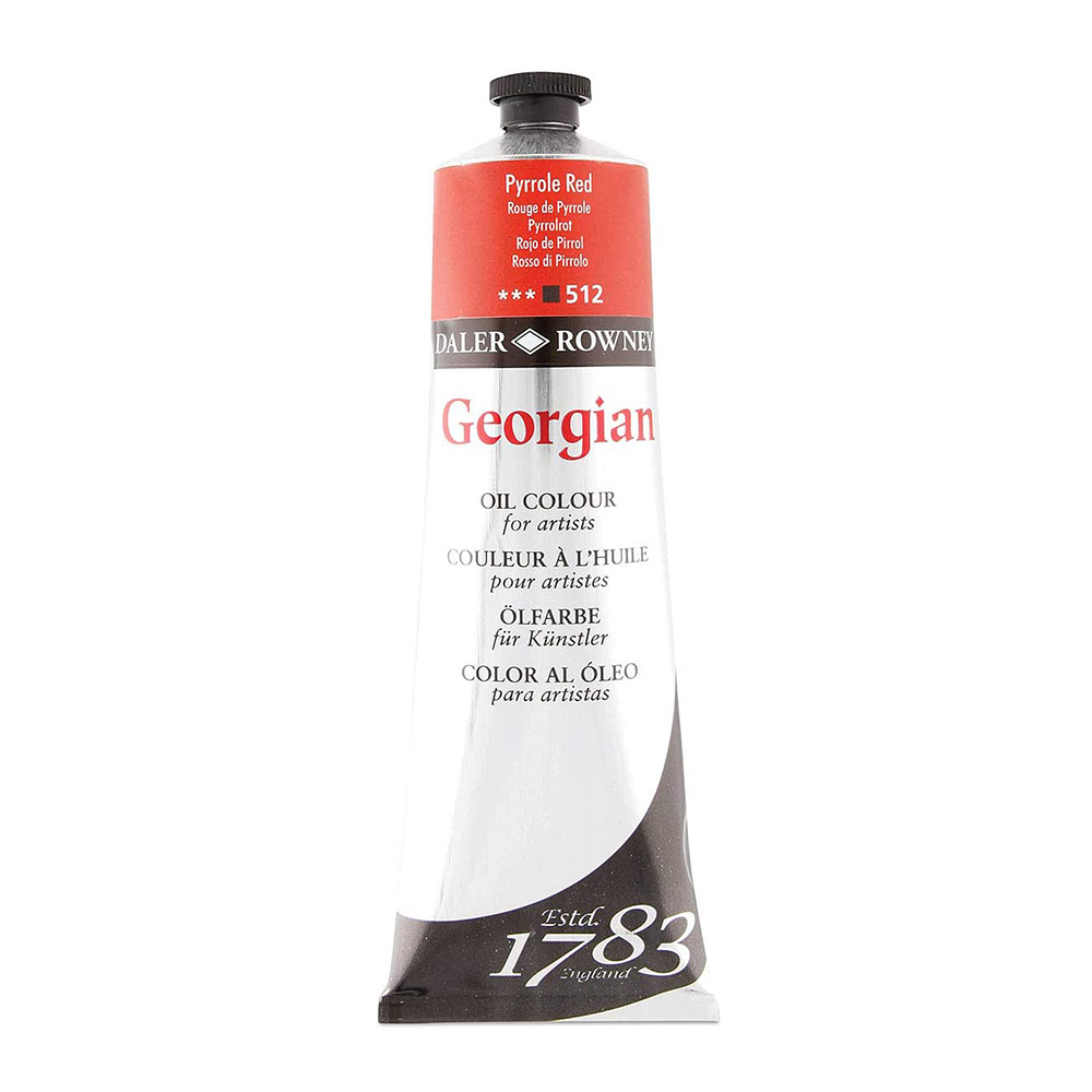 Daler-Rowney Georgian Oil Colour - 225mL Tube - Pyrrole Red