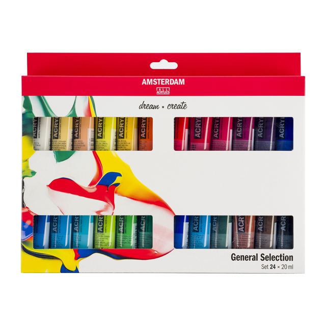 Amsterdam Acrylic Set Of 24 x 20ml Tubes