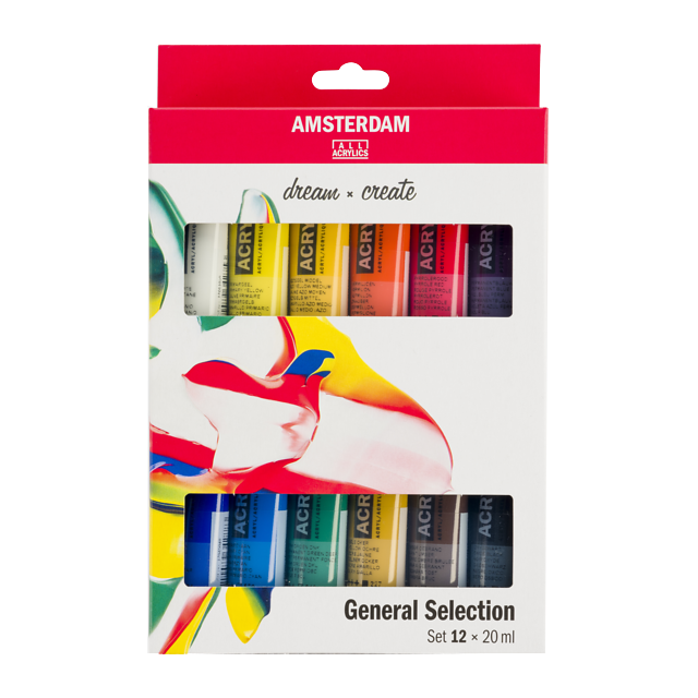 Amsterdam Standard Series Acrylic Set Of 12 x 20ml Tubes