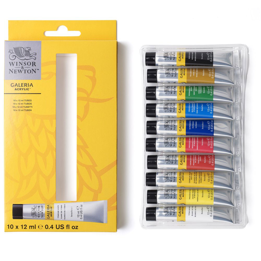 Winsor & Newton Galeria Acrylic Set | 10x12mL Tubes