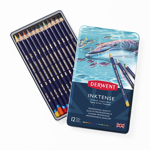 Derwent Inktense Watersoluble Ink Pencils  Set of 12