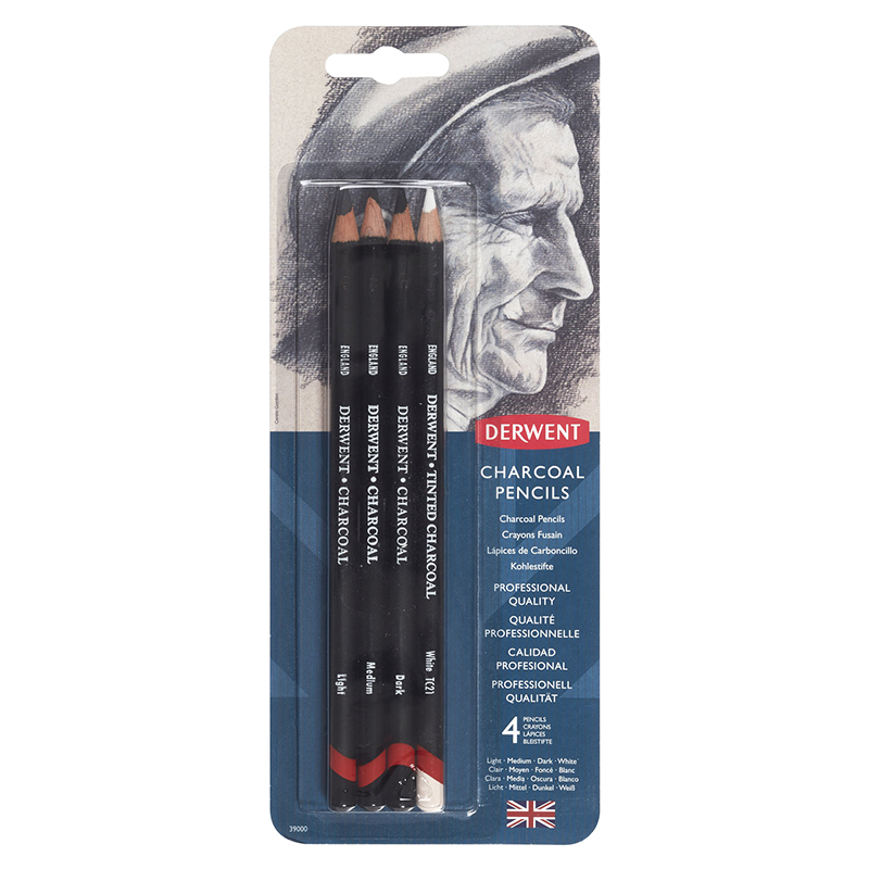 Derwent Charcoal Pencil Pack of 4