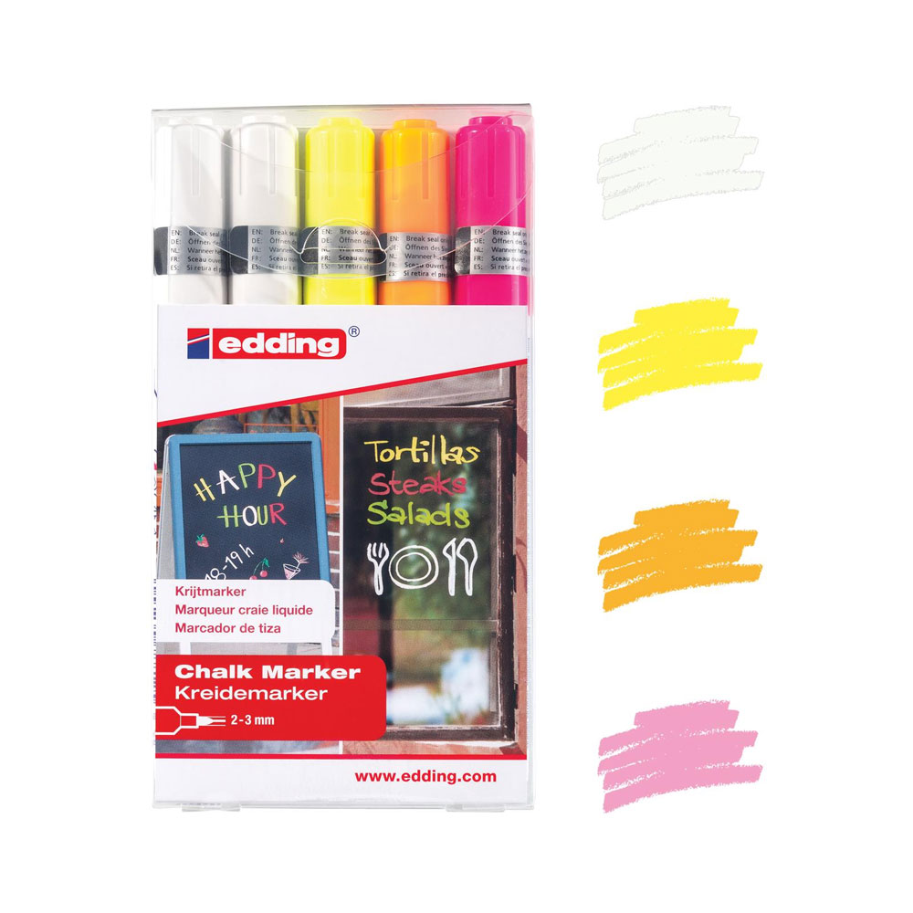 Edding Chalk Marker Set 4 Metallic