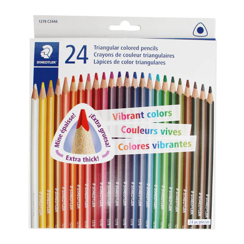 Staedtler Triangular Coloured Pencils - Set of 24