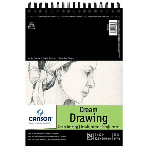 Canson Artist Series Cream Drawing Pad - 9"X12" 24 Sheets