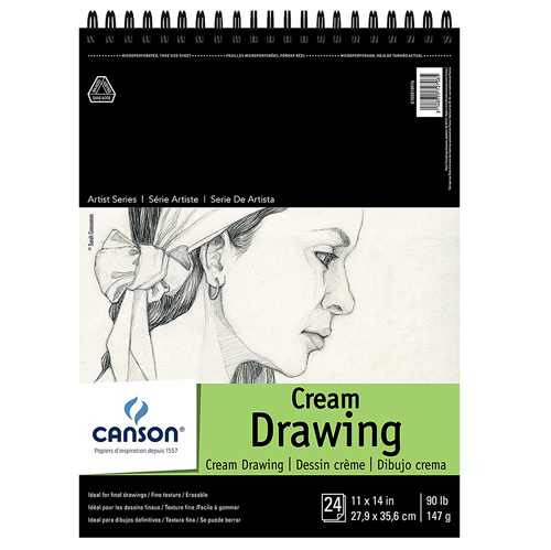 Canson Artist Series Cream Drawing Pad - 11"X14" 24 Sheets