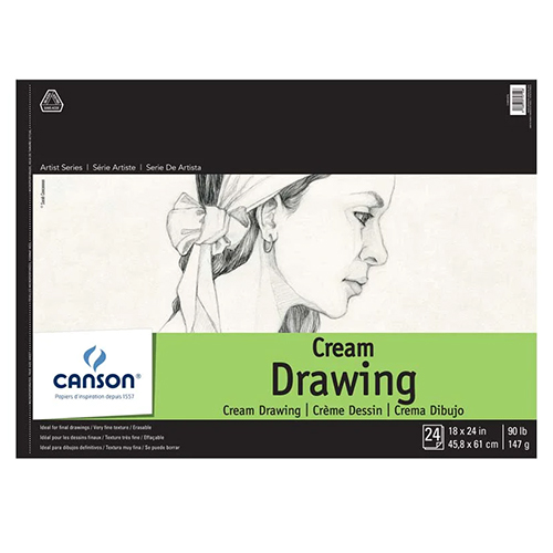 Canson Artist Series Cream Drawing Pad - 18"X24" 24 Sheets
