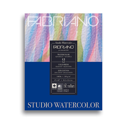 Fabriano Studio Cold-Press Watercolour Pad 9 x 12 in.