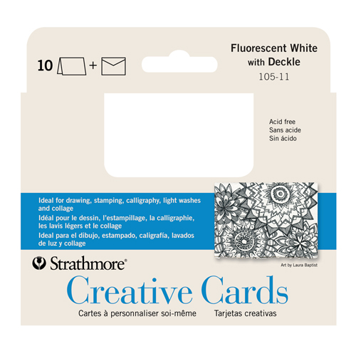 Strathmore Creative Cards - 3.5" x 5" - Pack/10 Deckle