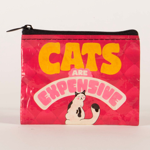 Blue Q Coin Purse – Cats are Expensive
