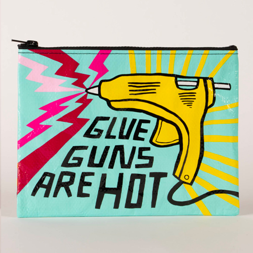 Blue Q Zipper Pouch – Glue Guns are Hot